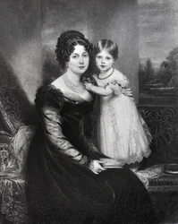 ビクトリア女王と母親のケント公爵夫人、1822年頃